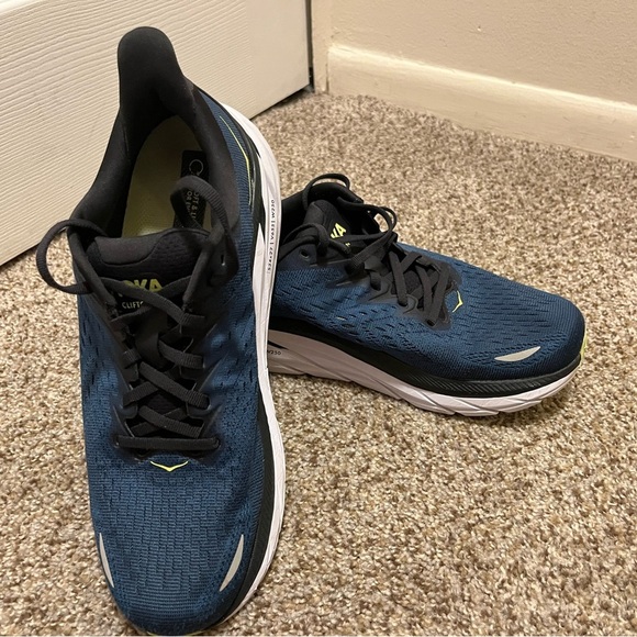 Hoka Men's Blue Coral and Black Athletic Shoes - Picture 6 of 15